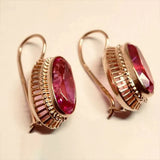 Boucles vintage noir pierre | or
