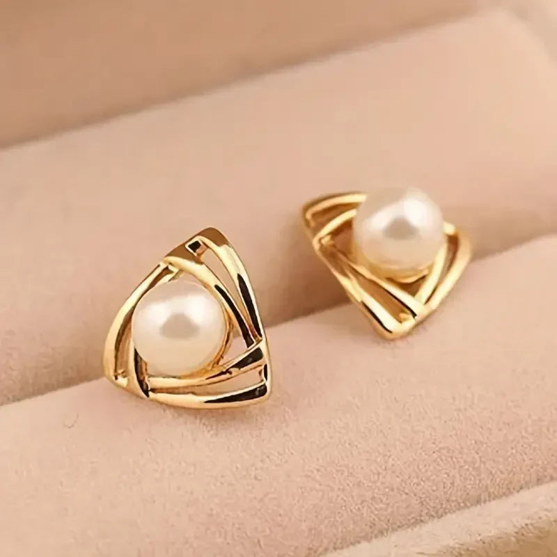 Boucles raffiné perle et or | or