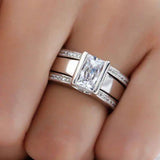 Bague ancien incrusté Glass | or blanc