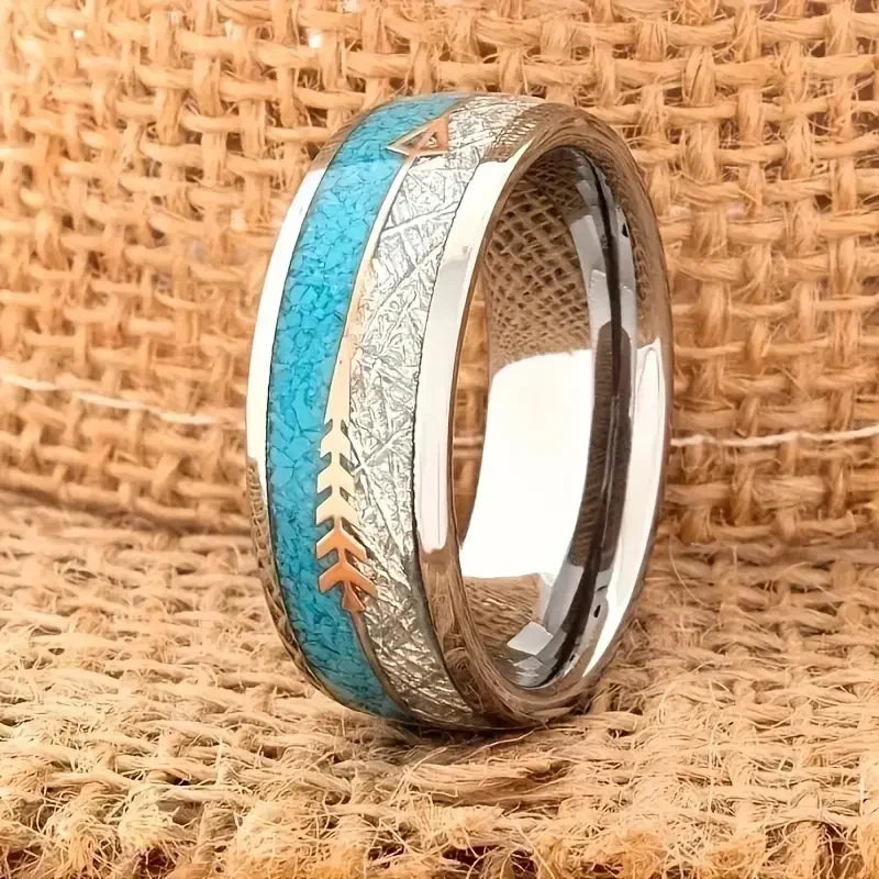 Bague ancien émail argent | or blanc