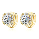 Boucles Nadine carré | or blanc